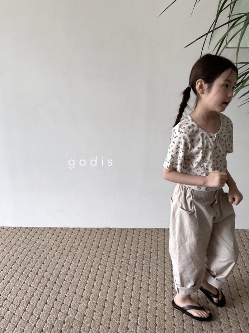 Godis - Korean Children Fashion - #todddlerfashion - Flower Button Tee - 10
