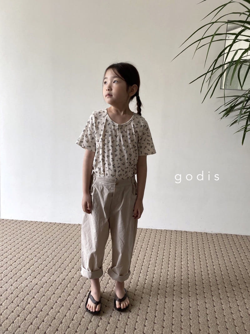 Godis - Korean Children Fashion - #toddlerclothing - Flower Button Tee - 11