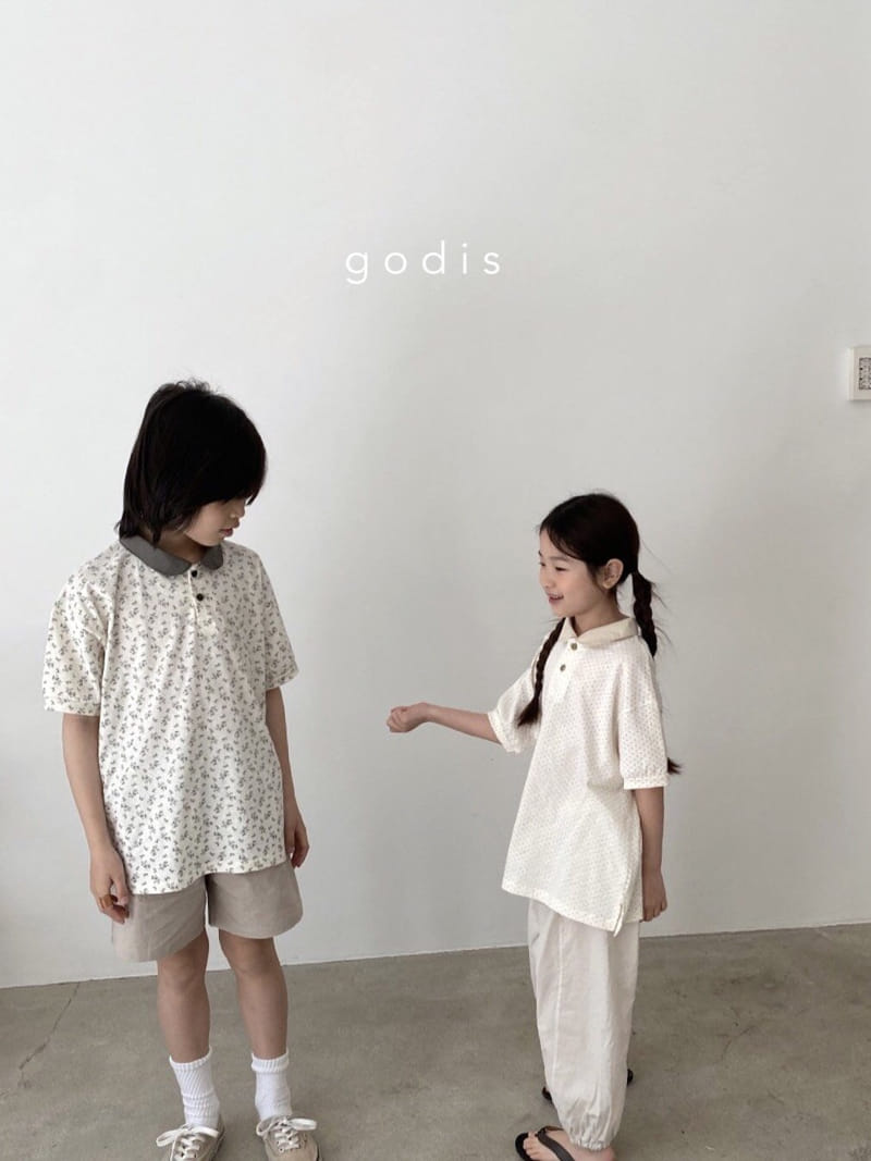 Godis - Korean Children Fashion - #toddlerclothing - Shape Collar Tee - 6