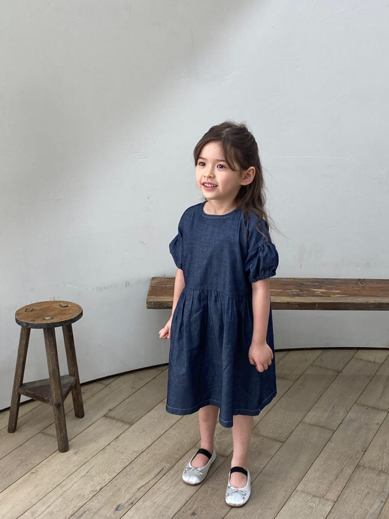Green Tomato - Korean Children Fashion - #designkidswear - Denim One-piece