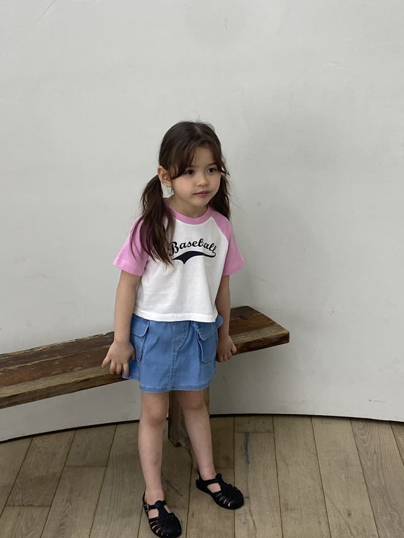 Green Tomato - Korean Children Fashion - #designkidswear - Pocket Denim Skirt - 4