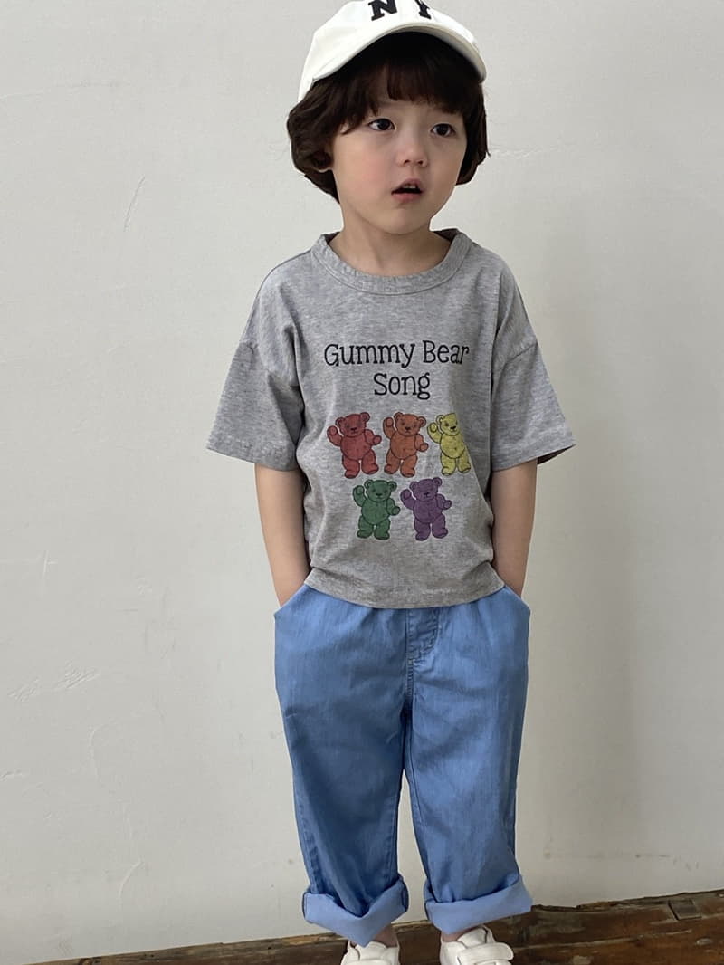 Green Tomato - Korean Children Fashion - #kidsshorts - Denim Span Pants - 2