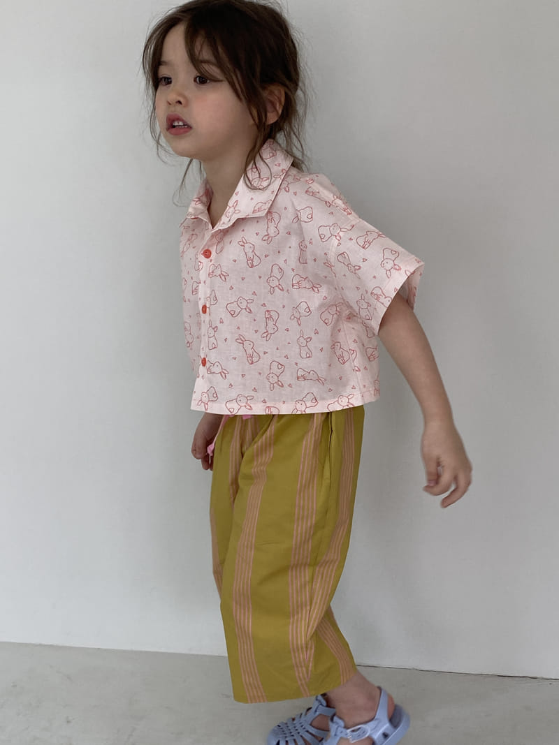 Green Tomato - Korean Children Fashion - #stylishchildhood - Rabbit Crop Shirt