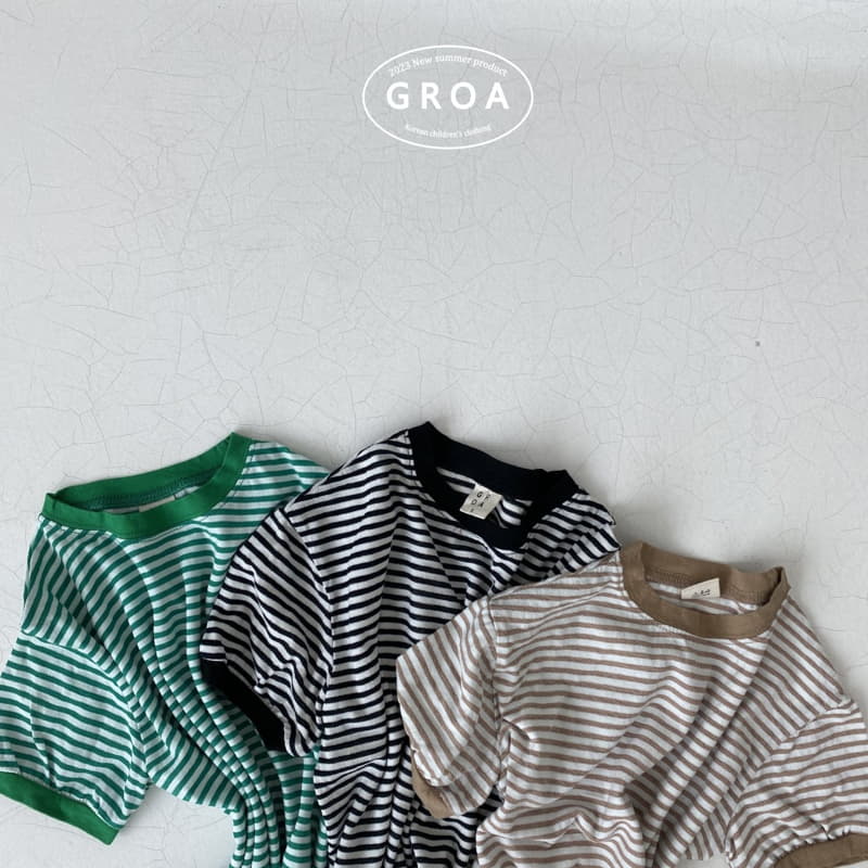 Groa - Korean Children Fashion - #kidsstore - Line Stripes Tee - 4