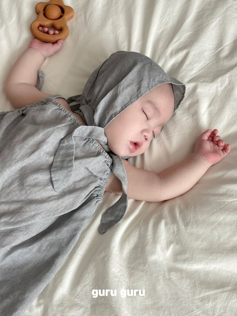Guru Guru - Korean Baby Fashion - #babyoutfit - Linen Dungarees - 7