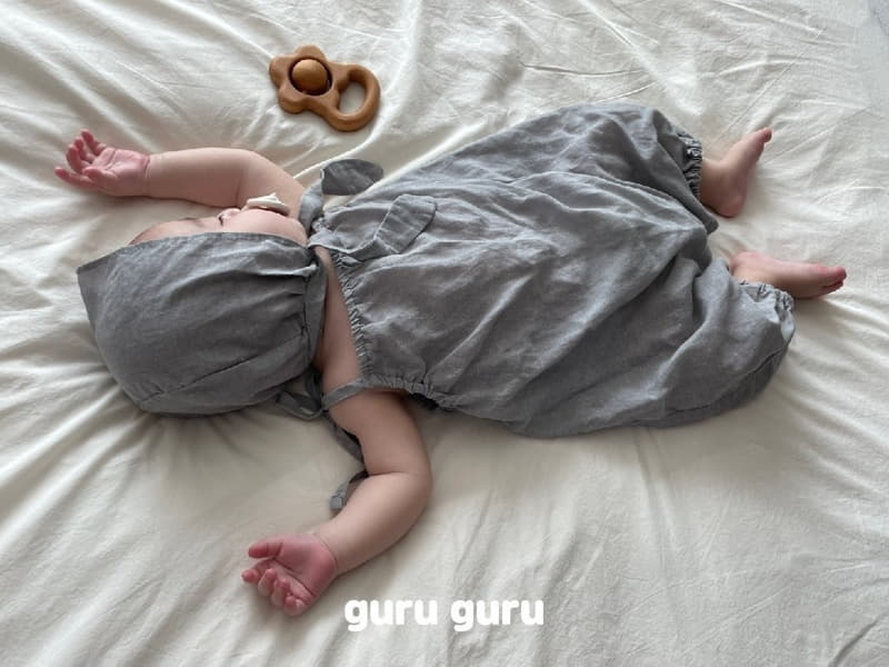 Guru Guru - Korean Baby Fashion - #onlinebabyshop - Linen Dungarees - 11