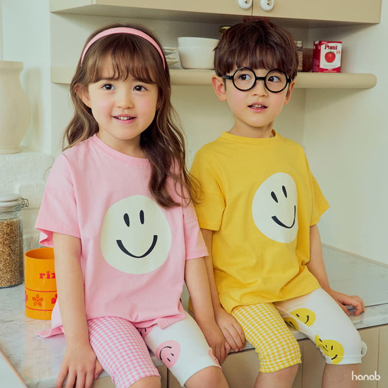 Hanab - Korean Children Fashion - #kidsstore - Half Smile Top Bottom Set - 6