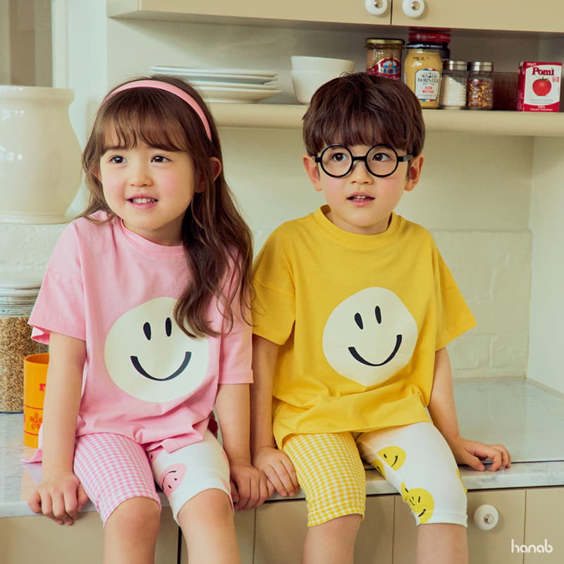 Hanab - Korean Children Fashion - #kidzfashiontrend - Half Smile Top Bottom Set - 7