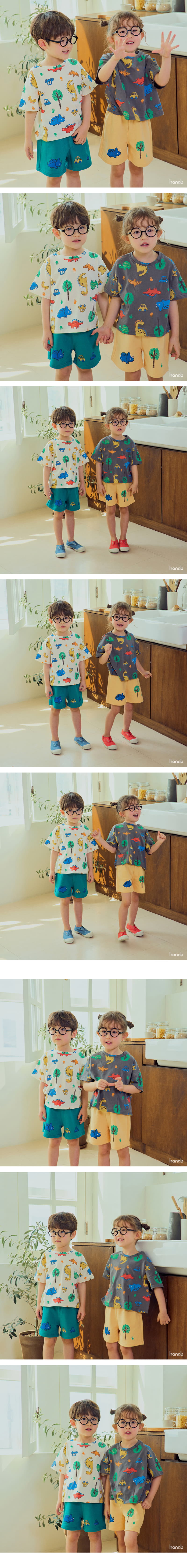 Hanab - Korean Children Fashion - #littlefashionista - Jurassic Park Top Bottom Set