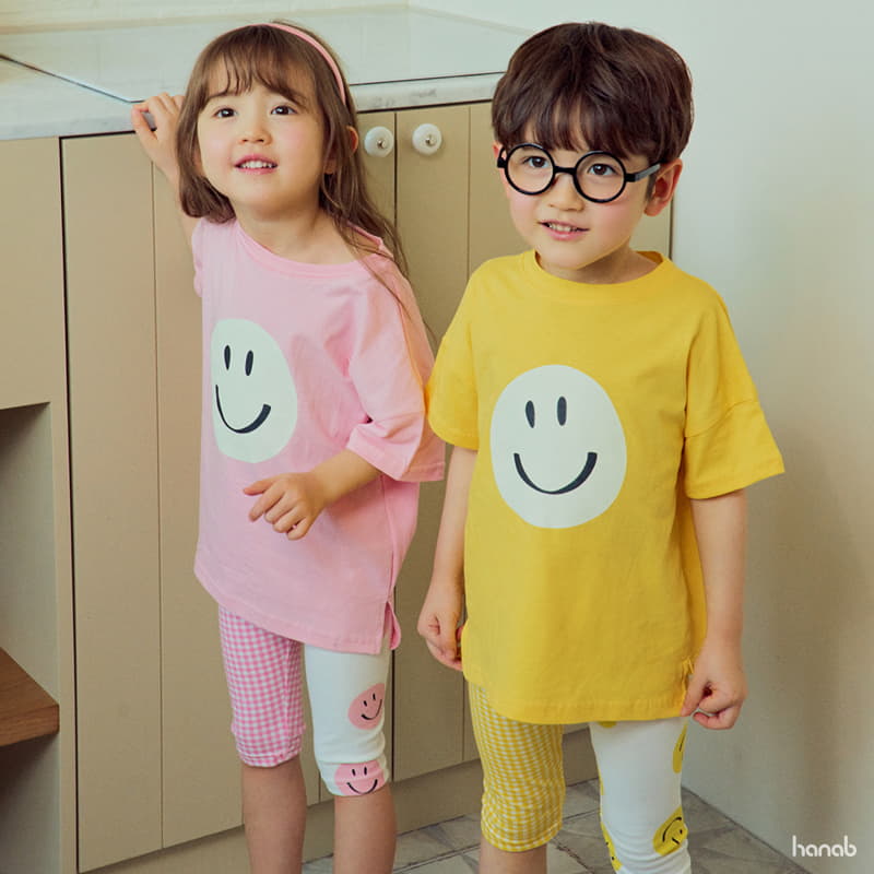Hanab - Korean Children Fashion - #minifashionista - Half Smile Top Bottom Set - 11
