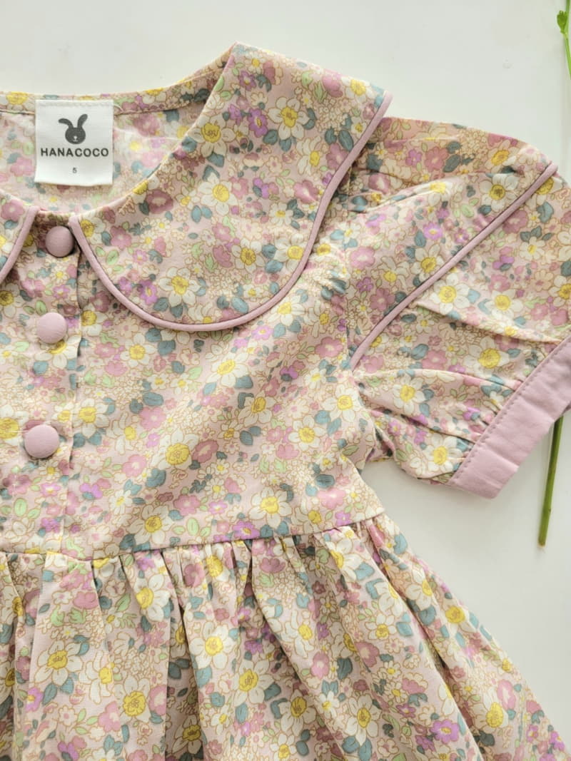 Hanacoco - Korean Children Fashion - #designkidswear - Flower Collar One-pice - 6