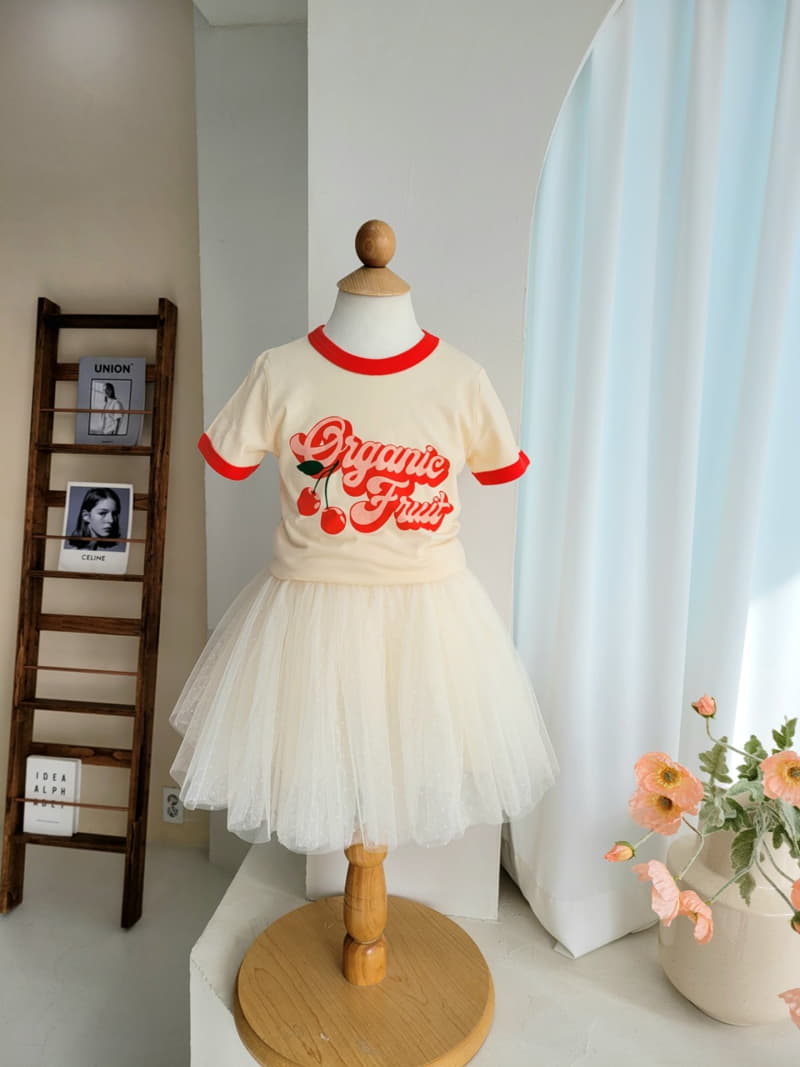 Hanacoco - Korean Children Fashion - #kidsstore - Cherry Tee - 2