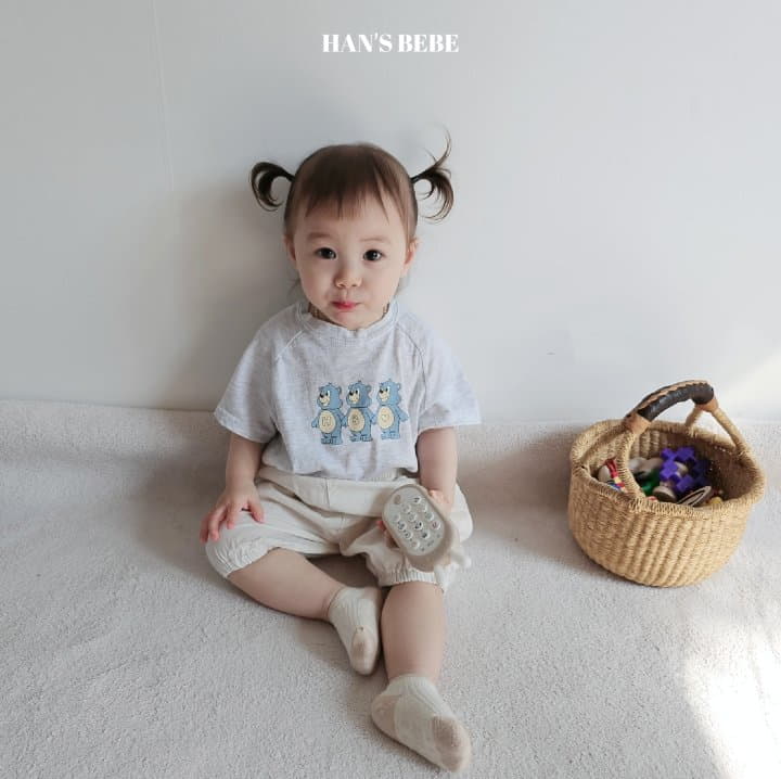 Han's - Korean Baby Fashion - #babyboutique - Bebe Three Bears Tee - 5