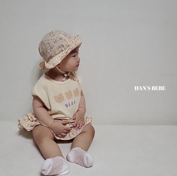 Han's - Korean Baby Fashion - #babyboutique - Bebe Bear Piping Tee - 2