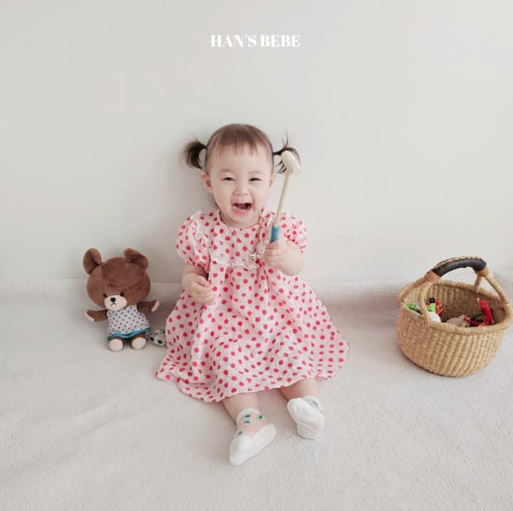 Han's - Korean Baby Fashion - #babyboutique - Bebe Dot One-piece - 7