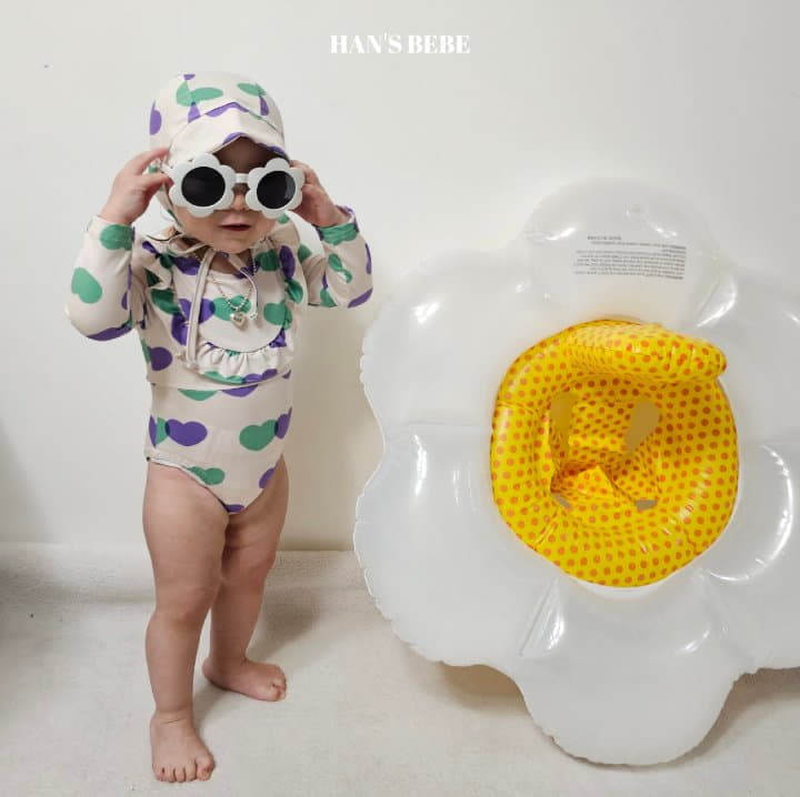 Han's - Korean Baby Fashion - #babyboutiqueclothing - Bebe Prelin Swimwear (Hat+Swimwear)