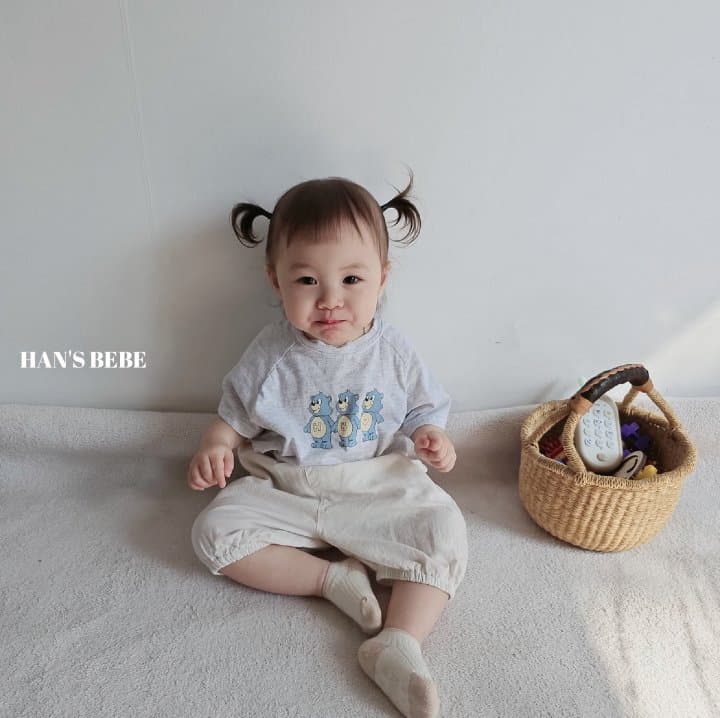 Han's - Korean Baby Fashion - #babyboutiqueclothing - Bebe Three Bears Tee - 6