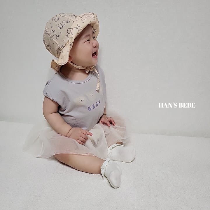 Han's - Korean Baby Fashion - #babyfashion - Bebe Bear Piping Tee - 5