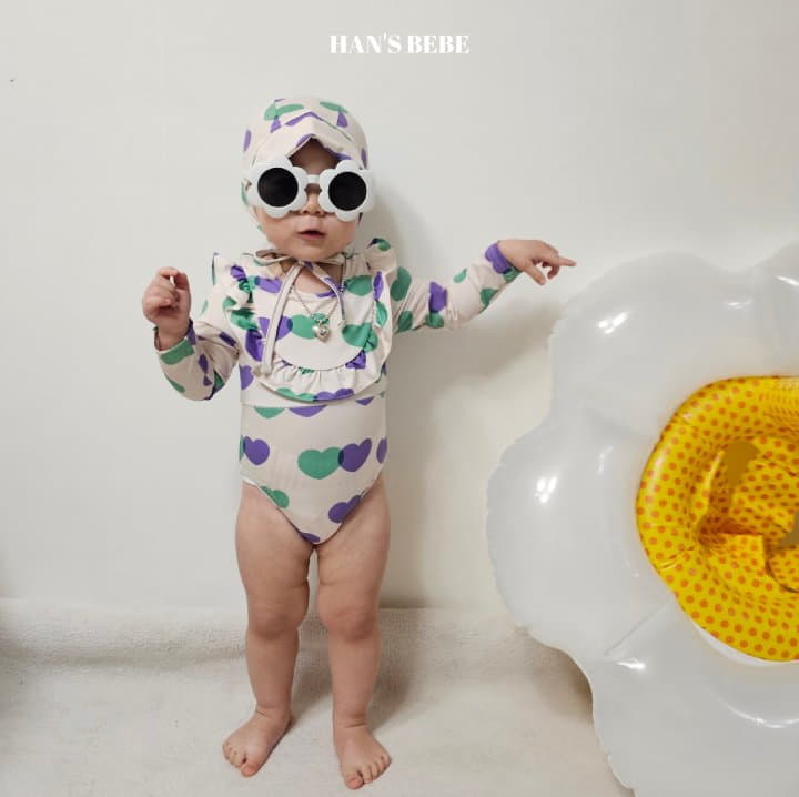 Han's - Korean Baby Fashion - #babygirlfashion - Bebe Prelin Swimwear (Hat+Swimwear) - 5