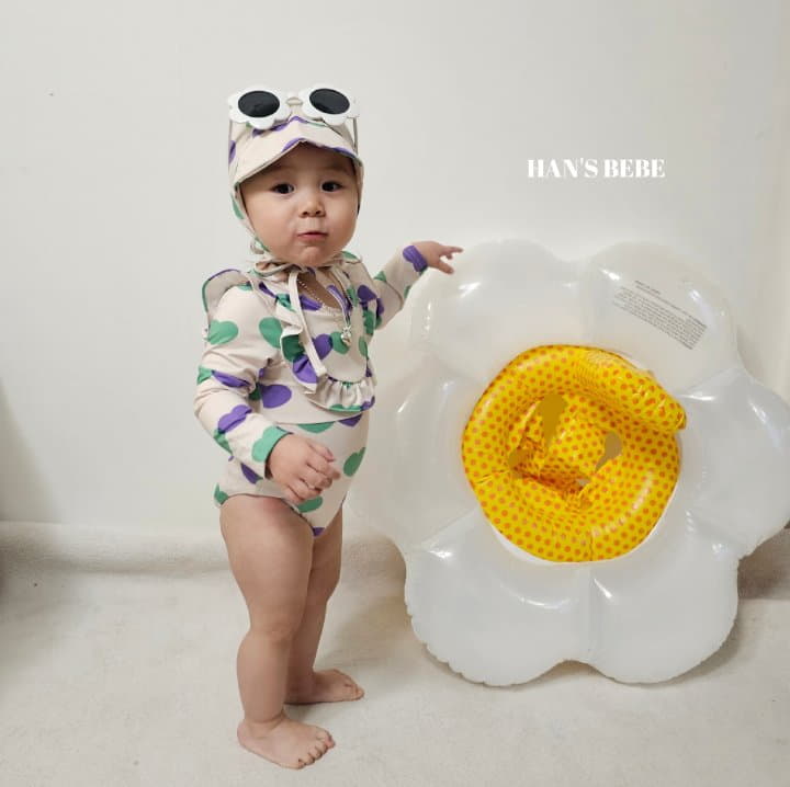 Han's - Korean Baby Fashion - #babylifestyle - Bebe Prelin Swimwear (Hat+Swimwear) - 6