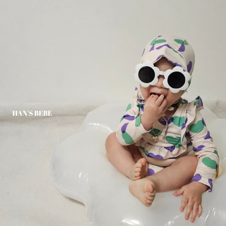 Han's - Korean Baby Fashion - #babyoninstagram - Bebe Prelin Swimwear (Hat+Swimwear) - 7