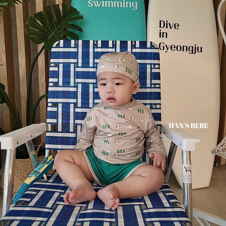 Han's - Korean Baby Fashion - #babyootd - Bebe Rabbit Swimwear (Hat+Top+Pants) - 7