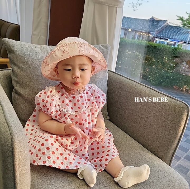 Han's - Korean Baby Fashion - #babyootd - Bebe Dot One-piece