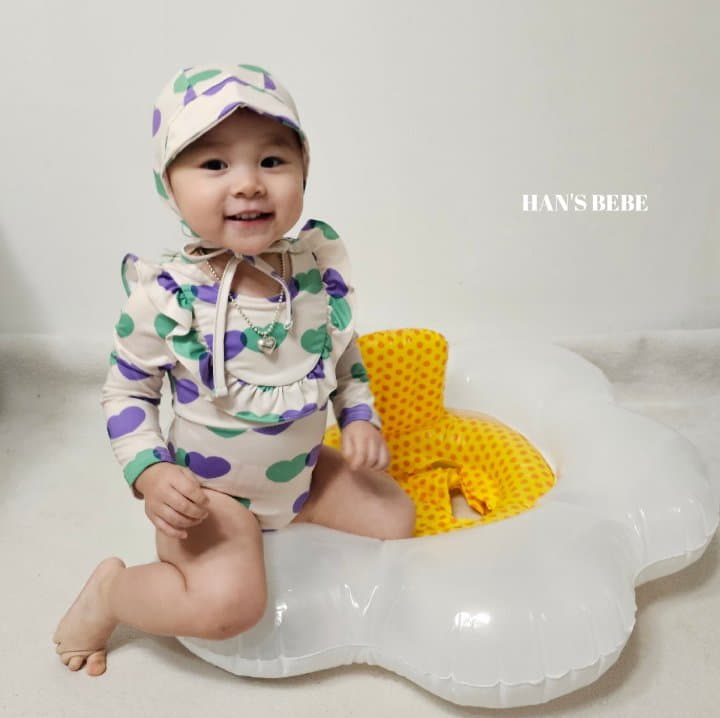 Han's - Korean Baby Fashion - #babyoutfit - Bebe Prelin Swimwear (Hat+Swimwear) - 10