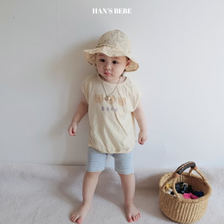 Han's - Korean Baby Fashion - #babyoutfit - Bebe Bear Piping Tee - 11