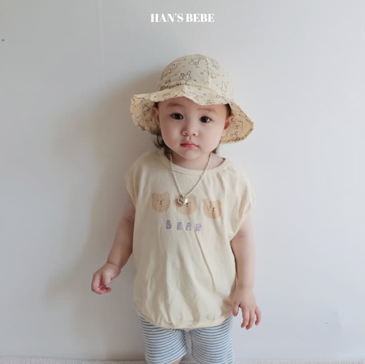 Han's - Korean Baby Fashion - #babyoutfit - Bebe Bear Piping Tee - 12