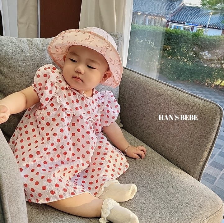Han's - Korean Baby Fashion - #babyoutfit - Bebe Dot One-piece - 2