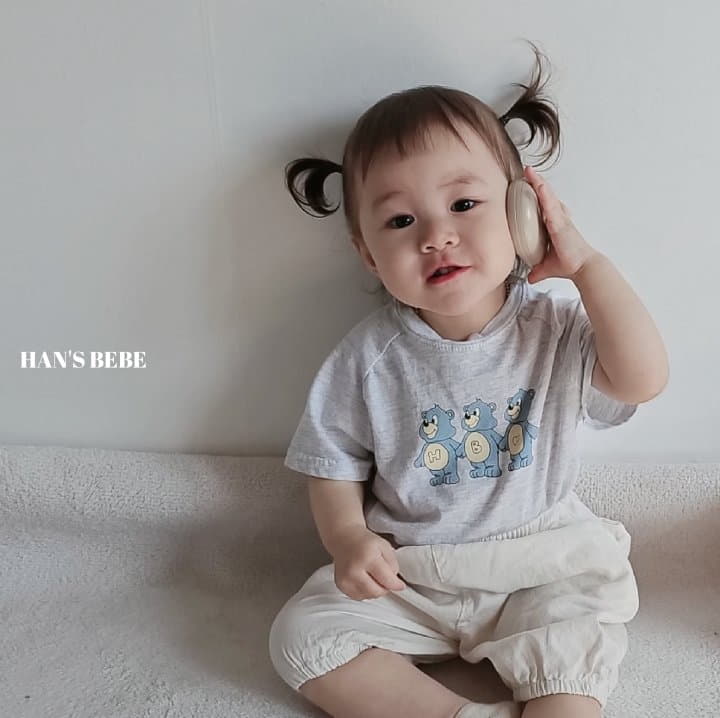 Han's - Korean Baby Fashion - #babywear - Bebe Three Bears Tee