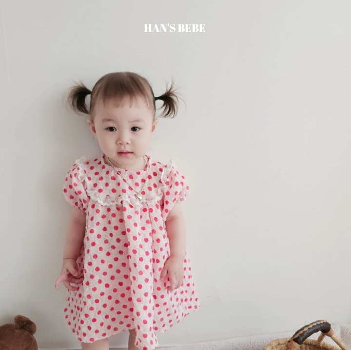 Han's - Korean Baby Fashion - #babyoutfit - Bebe Dot One-piece - 4