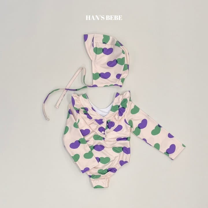 Han's - Korean Baby Fashion - #onlinebabyboutique - Bebe Prelin Swimwear (Hat+Swimwear) - 12