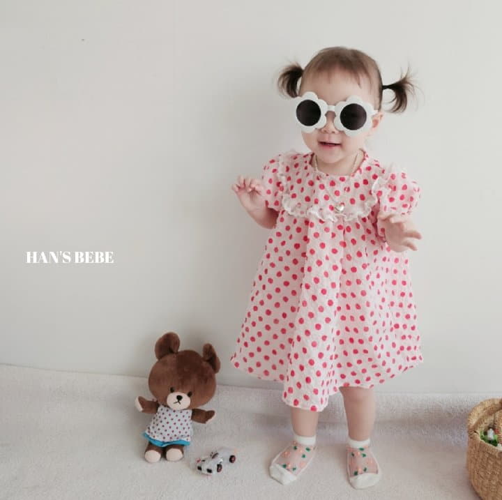 Han's - Korean Baby Fashion - #onlinebabyboutique - Bebe Dot One-piece - 5