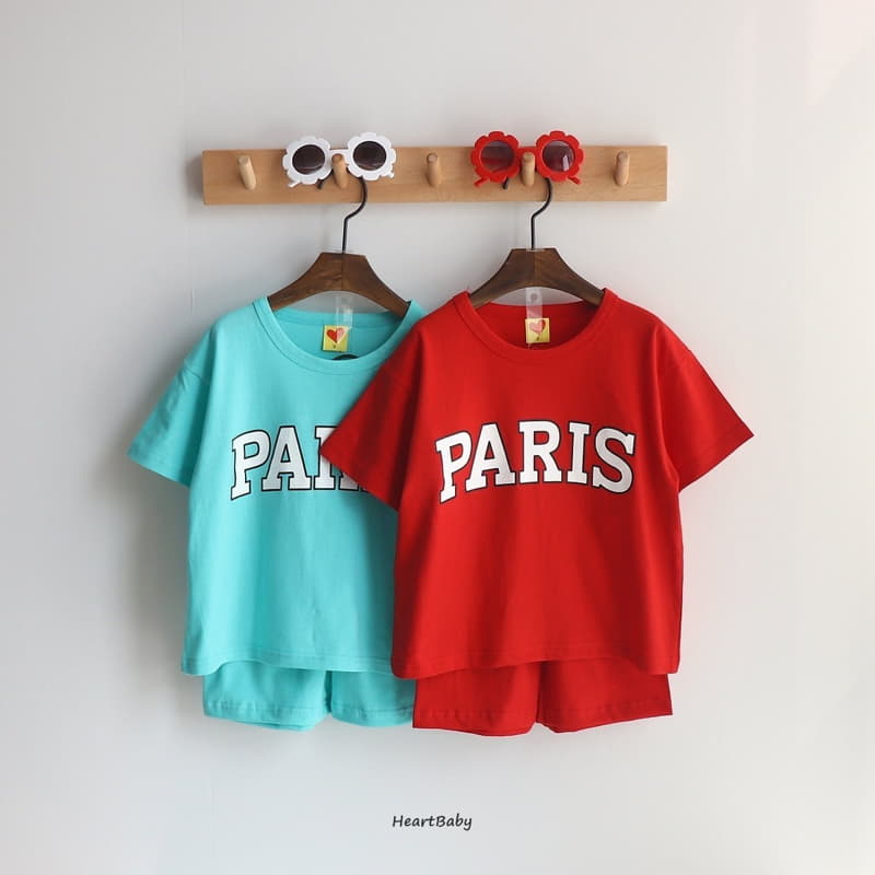 Heart Baby - Korean Children Fashion - #Kfashion4kids - Paris Top Bottom Set