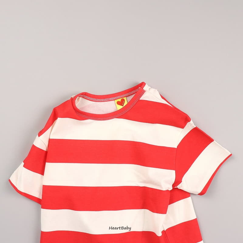 Heart Baby - Korean Children Fashion - #childofig - Big Stripes Tee - 9