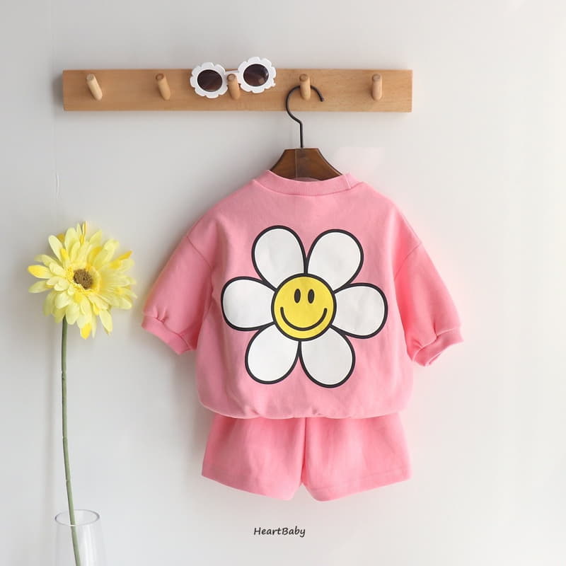 Heart Baby - Korean Children Fashion - #childrensboutique - Sun Flower Top Bottom Set - 10