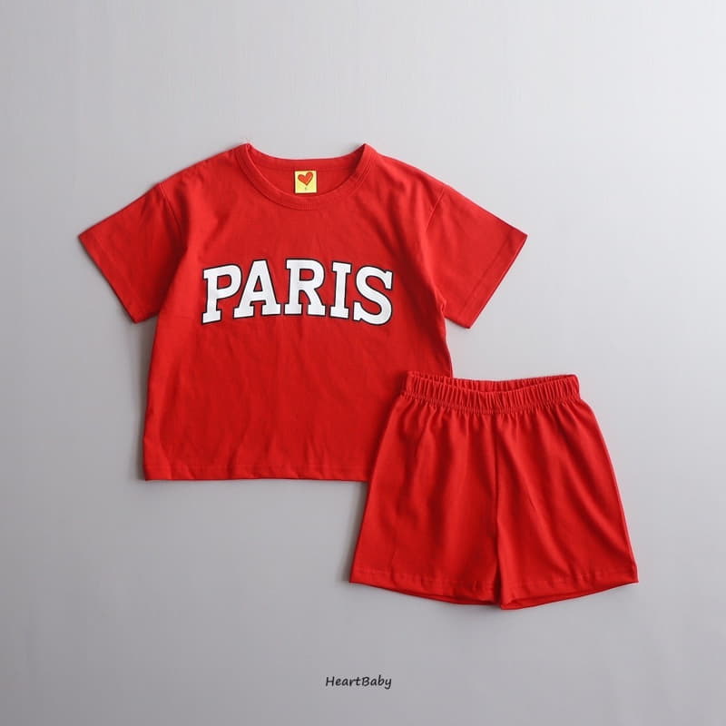 Heart Baby - Korean Children Fashion - #childrensboutique - Paris Top Bottom Set - 8