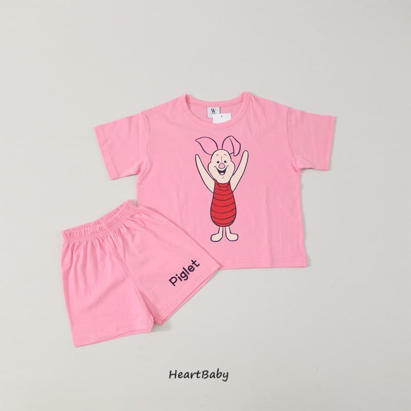 Heart Baby - Korean Children Fashion - #designkidswear - P And Friends Top Bottom Set - 6