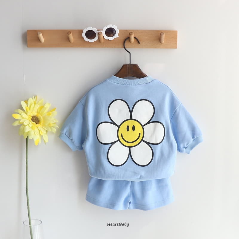 Heart Baby - Korean Children Fashion - #discoveringself - Sun Flower Top Bottom Set - 12