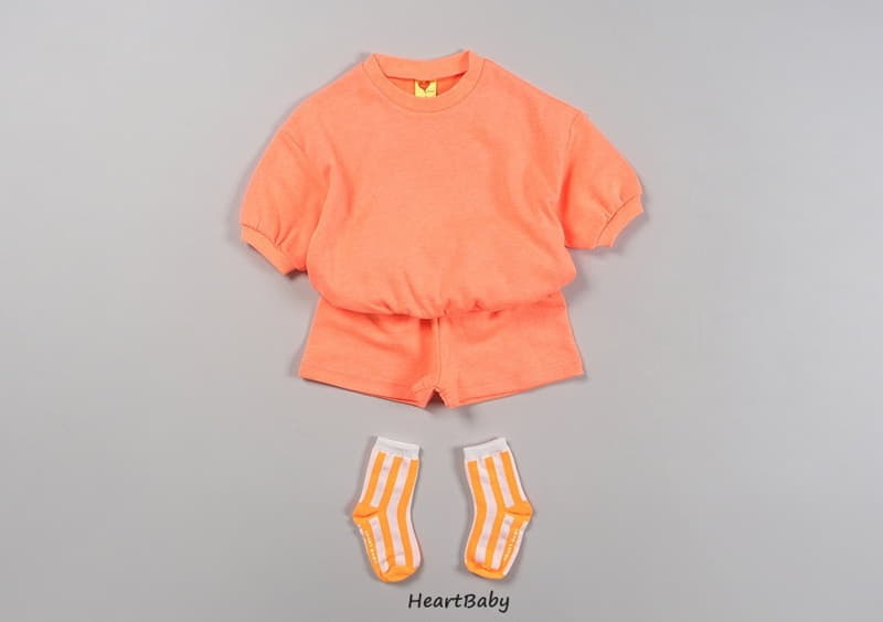 Heart Baby - Korean Children Fashion - #fashionkids - Neon Crayon Top Bottom Set - 10