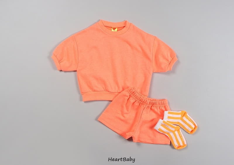 Heart Baby - Korean Children Fashion - #kidsshorts - Neon Crayon Top Bottom Set - 11