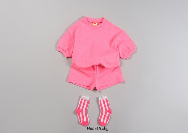 Heart Baby - Korean Children Fashion - #kidsstore - Neon Crayon Top Bottom Set - 12