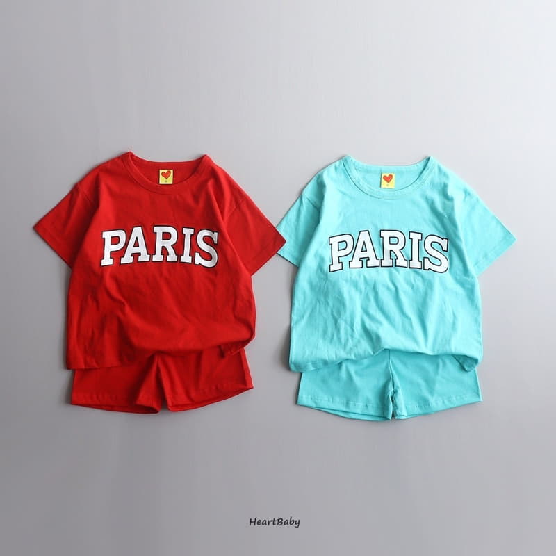 Heart Baby - Korean Children Fashion - #magicofchildhood - Paris Top Bottom Set - 3