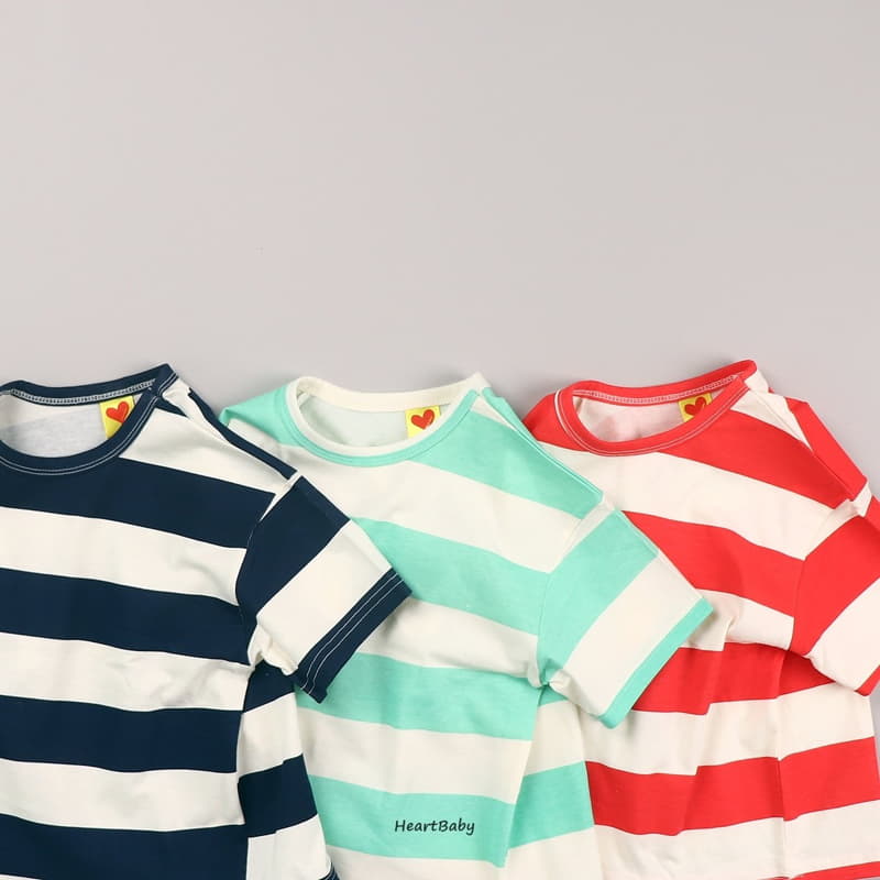 Heart Baby - Korean Children Fashion - #magicofchildhood - Big Stripes Tee - 4