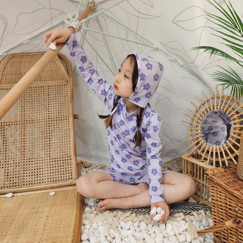 Heart Baby - Korean Children Fashion - #stylishchildhood - Daisy Rashguard Top Bottom Set - 7