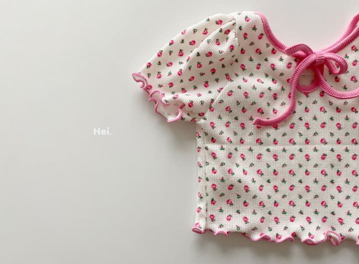 Hei - Korean Children Fashion - #childrensboutique - Petit Ribbon Tee Flower - 3