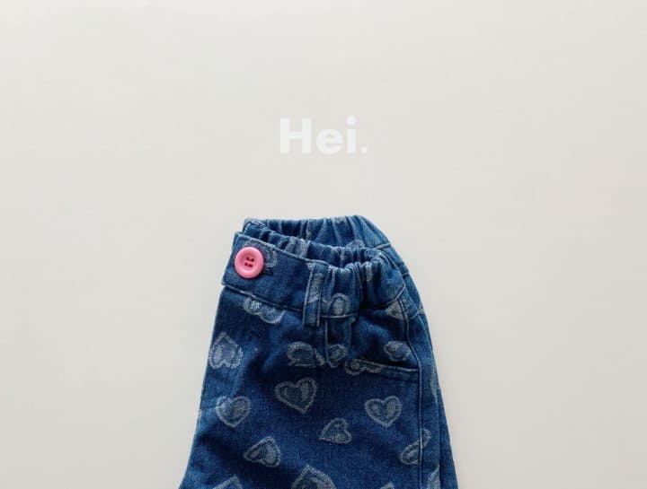 Hei - Korean Children Fashion - #kidzfashiontrend - Heart Denim Shorts - 7