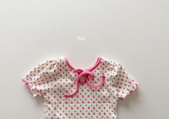 Hei - Korean Children Fashion - #stylishchildhood - Petit Ribbon Tee Flower